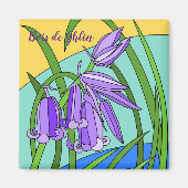 Blaue Glocken im Wald Magnet (Vorne)