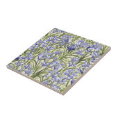 Blaue Glockenblumen Blumenmuster Fliese (Seite)