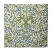 Blaue Glockenblumen im Vintage-Stil Fliese (Vorderseite)