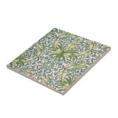 Blaue Glockenblumen im Vintage-Stil Fliese (Seite)