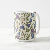 Blaue Glockenblumen-Muster - Ästhetische botanisch Kaffeetasse (VorderseiteRechts)