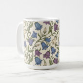 Blaue Glockenblumen-Muster - Ästhetische botanisch Kaffeetasse (Vorderseite Links)