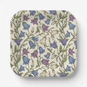 Blaue Glockenblumen-Muster - Ästhetische botanisch Pappteller (Vorderseite)