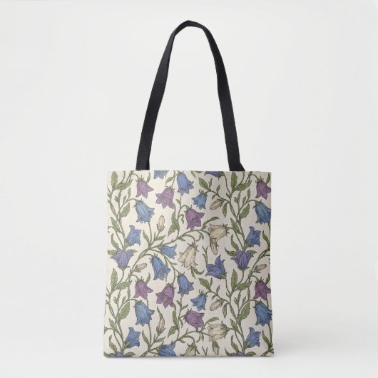 Blaue Glockenblumen-Muster - Ästhetische botanisch Tasche (Vorderseite)