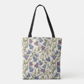 Blaue Glockenblumen-Muster - Ästhetische botanisch Tasche (Rückseite)