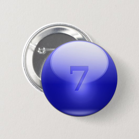 Blaue glückliche 7 button (Vorne & Hinten)