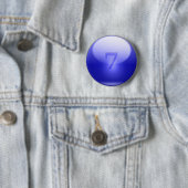 Blaue glückliche 7 button (Beispiel)