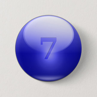 Blaue glückliche 7 button