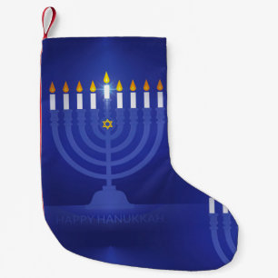 blaue glückliche Chanukka Strumpf Kleiner Weihnachtsstrumpf
