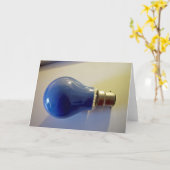 Blaue Glühbirne mit Bajonettvorbau Karte (Gelbe Blume)