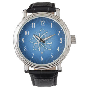 Blaue glühende Aussenseiter-Uhr des Atom-  Armbanduhr