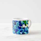 Blaue Glyzinien Espressotasse (Vorderseite Rechts)