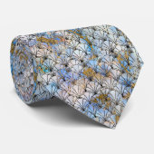 BLAUE GOLD ART DECO PRINT KRAWATTE (Gerollt)