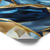 BLAUE GOLD CRYSTAL MOSAIC WALL ART POSTER (Ecke)