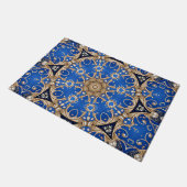 Blaue Gold Deko-Fußmatte Fußmatte (Schrägansicht)