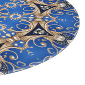 Blaue Gold Deko-Schneidbrett Schneidebrett (Ecke)