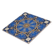 Blaue Gold Dekorative Keramikfliese (Seite)