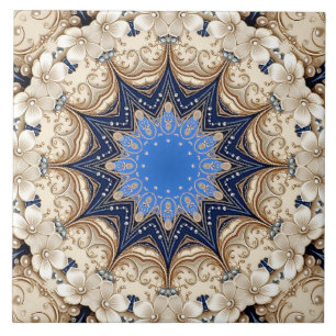 Blaue Gold Dekorative Keramikfliese