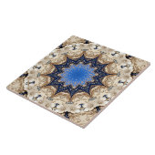 Blaue Gold Dekorative Keramikfliese (Seite)