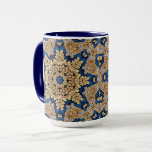 Blaue Gold Dekorative Tasse