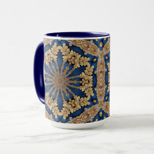 Blaue Gold Dekorative Tasse