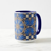 Blaue Gold Dekorative Tasse (VorderseiteRechts)