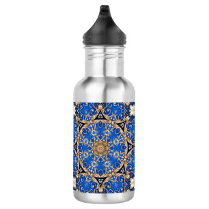 Blaue Gold Dekorative Wasserflasche