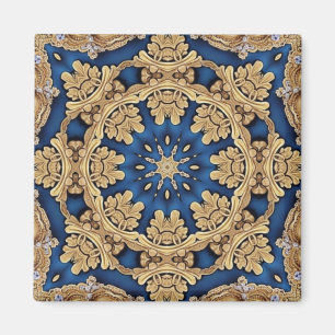 Blaue Gold-Dekorativmagnet Magnet