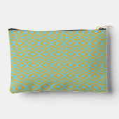 Blaue Gold-Diamant-Muster Zubehörtasche (Rückseite)