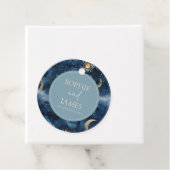Blaue Gold Elegante Himmlische Sternhochzeit Geschenkanhänger (Beispiel)