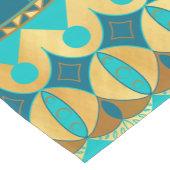 Blaue Gold-Fantasy-Mandala Kurzer Tischläufer (Ecke)