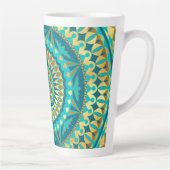 Blaue Gold-Fantasy-Mandala Milchtasse (Rechts)