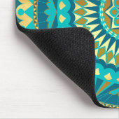 Blaue Gold-Fantasy-Mandala Mousepad (Ecke)
