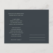 BLAUE GOLD FAUNA BEILEID MEMORIVICE EINLADUNGSPOSTKARTE (Rückseite)