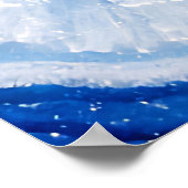 Blaue Gold-Geode Harzmuster Poster (Ecke)