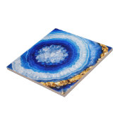 Blaue Gold-Geode-Harzstruktur Fliese (Seite)