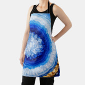 Blaue Gold-Geode-Harzstruktur Schürze (InSitu)