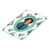Blaue Gold-Imitat-Ballon-Muster-Foto Magnet (Linke Seite)