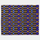 Blaue Gold-Kettenglieder-Kunstdecke Fleecedecke (Vorderseite (Horizontal))
