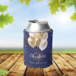 Blaue Goldballons Dosenkühler