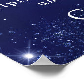 Blaue Goldballons zum Geburtstag Poster (Ecke)