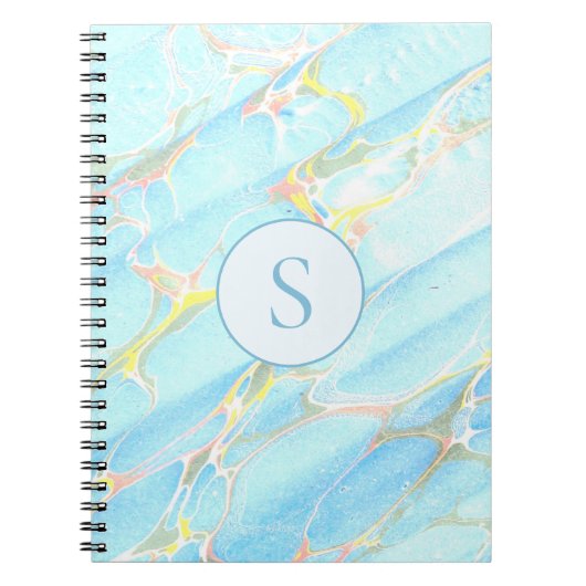 Blaue goldbedruckte Marmormuster - kundenspezifisc Notizblock (Vorderseite)
