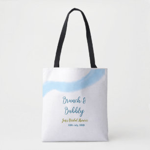 Blaue goldene Aquarell-Blase und Braunch Brautscha Tasche