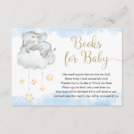 Blaue goldene Babybücher für Babys Begleitkarte