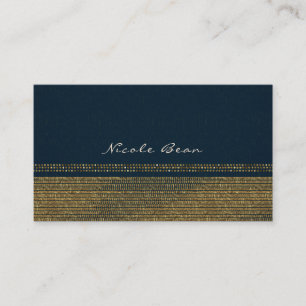 Blaue & Goldene Chic funkelnde Glam elegante benut Visitenkarte