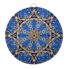 Blaue Goldene Dekorative Dartscheibe