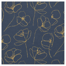 Blaue Goldene Elegante Stoffhandwerk-Vorlage
