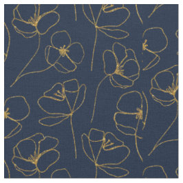 Blaue Goldene Elegante Stoffhandwerk-Vorlage Stoff