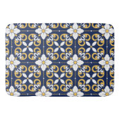 Blaue goldene geometrische dekorative marokkanisch badematte (Vorderseite)