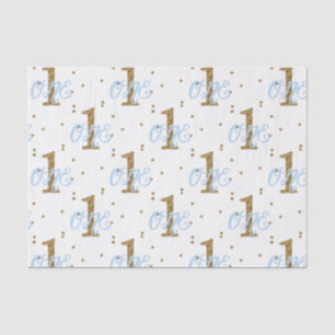 Blaue & Goldene Glitterkonfetti 1 1. Geburtstagsfe Seidenpapier